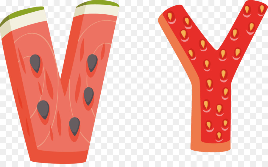 strawberry Letter Wassermelone - V