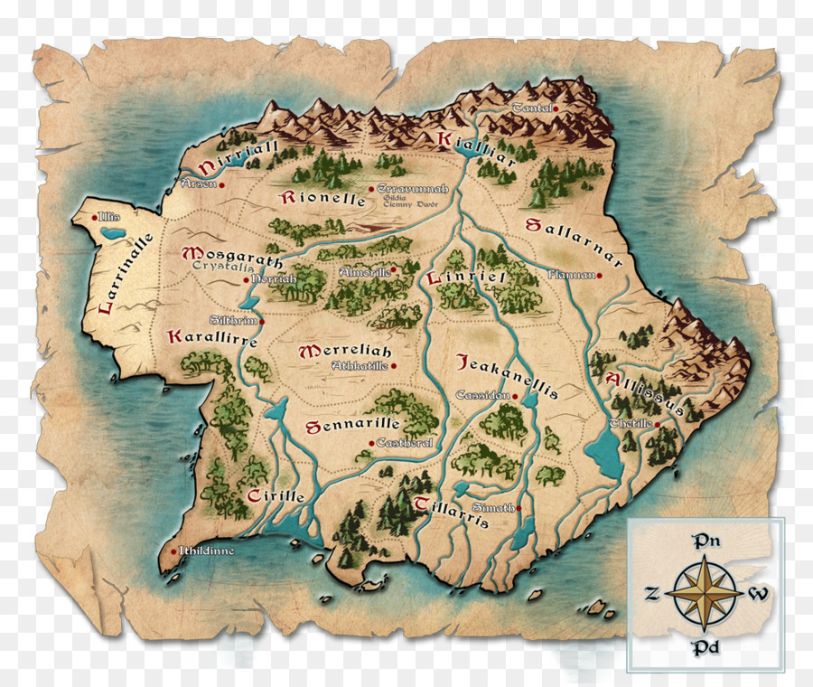 Fantasy Landkarte Weltkarte - Fantasy Karte