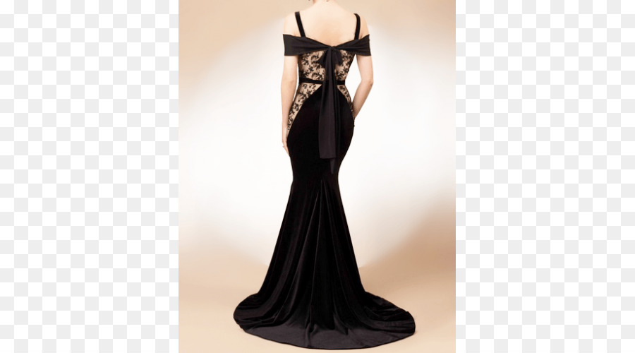 Kleine schwarze Kleid Samt Spitze Kragen - Kleid