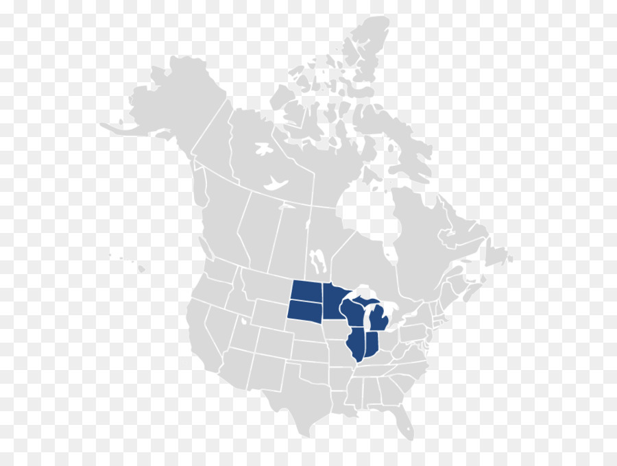 Stati uniti, le Province e territori del Canada mappa del Mondo - stati uniti