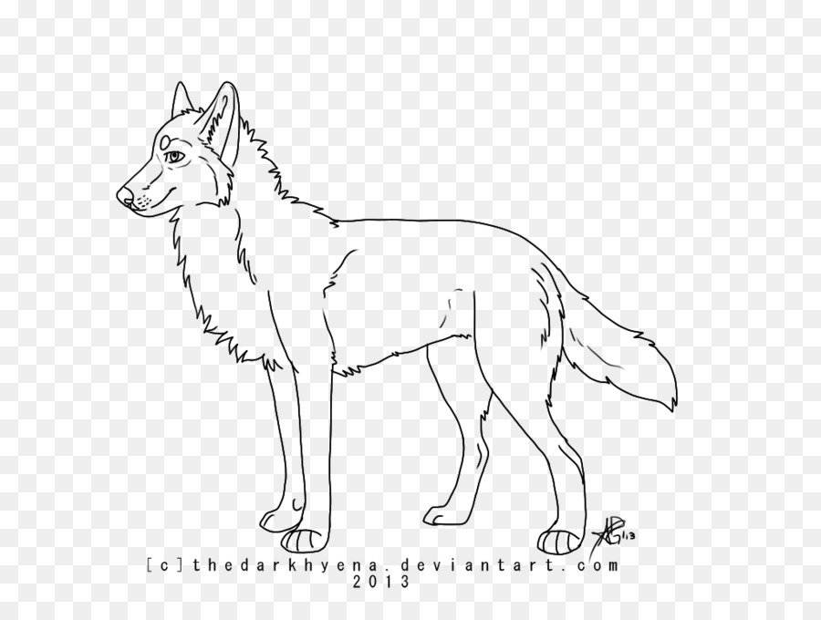 Cane di razza Red fox Line art Baffi - cane