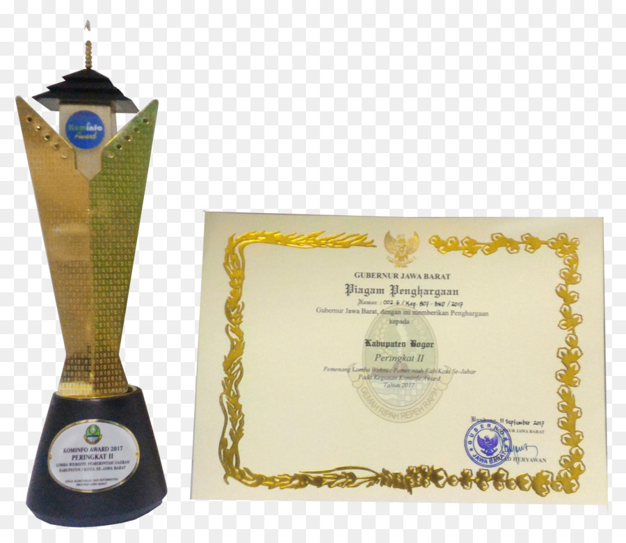 Ministerium für Kommunikation und Information Technology Award Dinas Komunikasi dan Informatika Kabupaten Bogor Trophy - Award