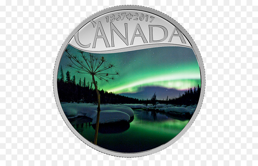 150 ° anniversario del Canada moneta d'Argento - aurora boreale
