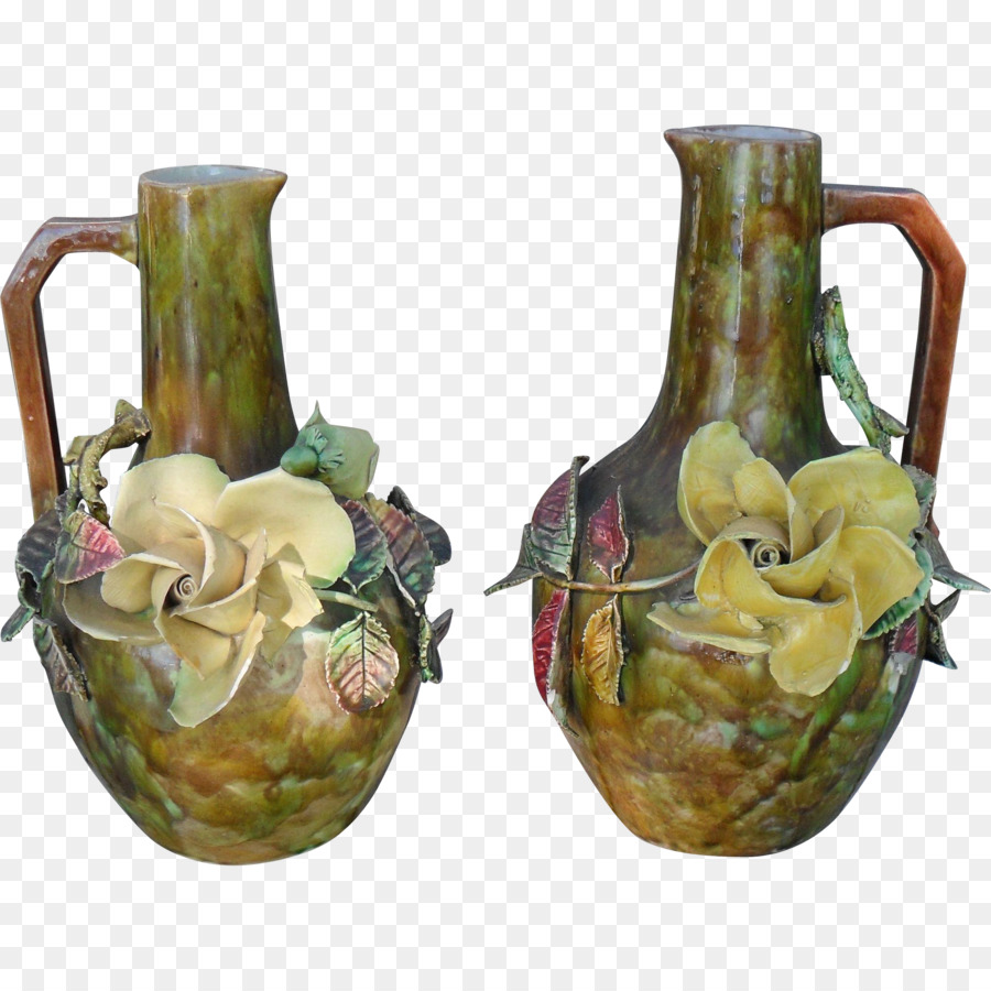 Brocca Vaso In Ceramica Maiolica - vaso