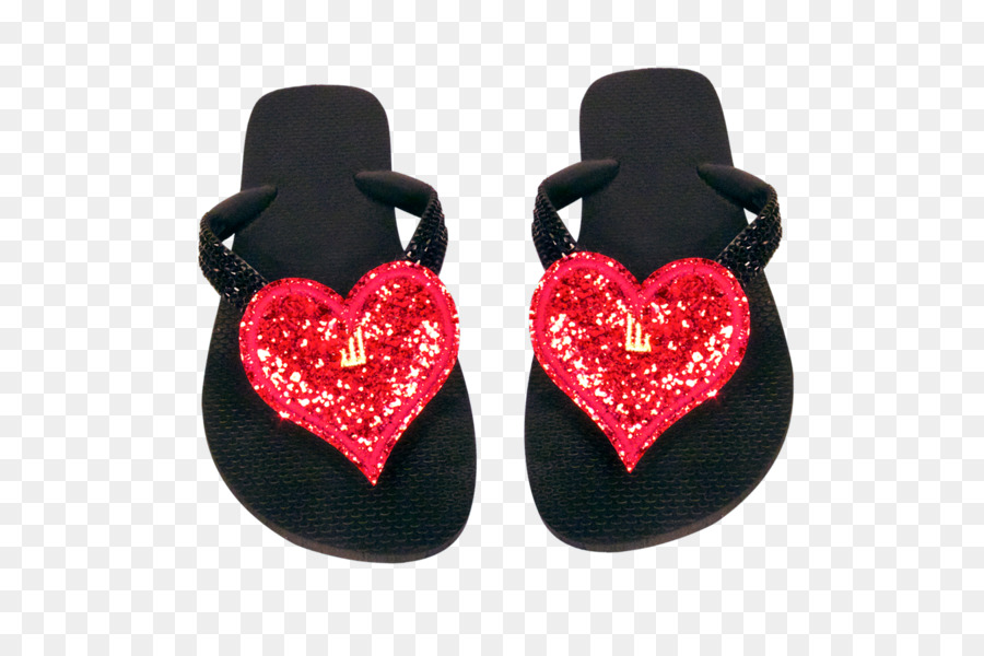 Flip-flops Slipper-Körper-Schmuck-Schuh - funkelnde Herzen