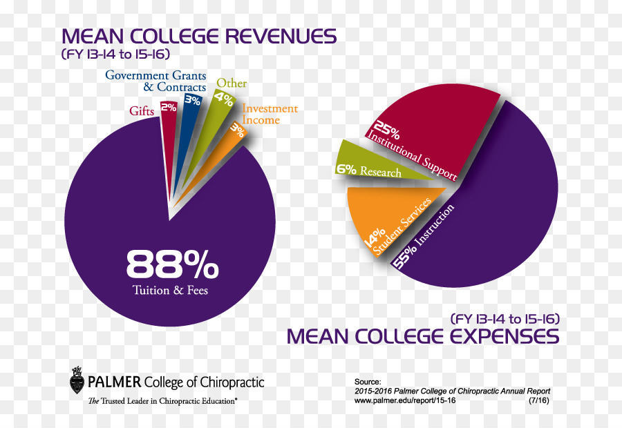 Umsatz-Diagramm Kosten-College-Bericht - Aufwendungen