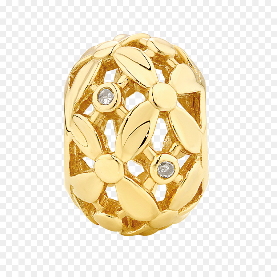 Körper Schmuck Gold Amber Diamond - golden gelb Muster