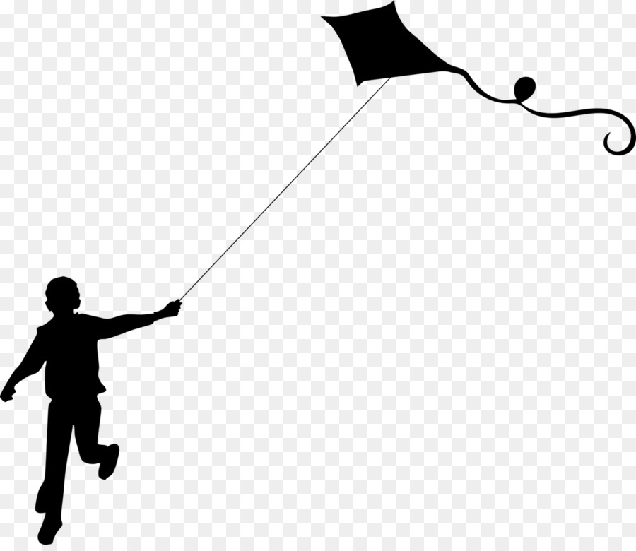Kite in Volo Silhouette Clip art - silhouette