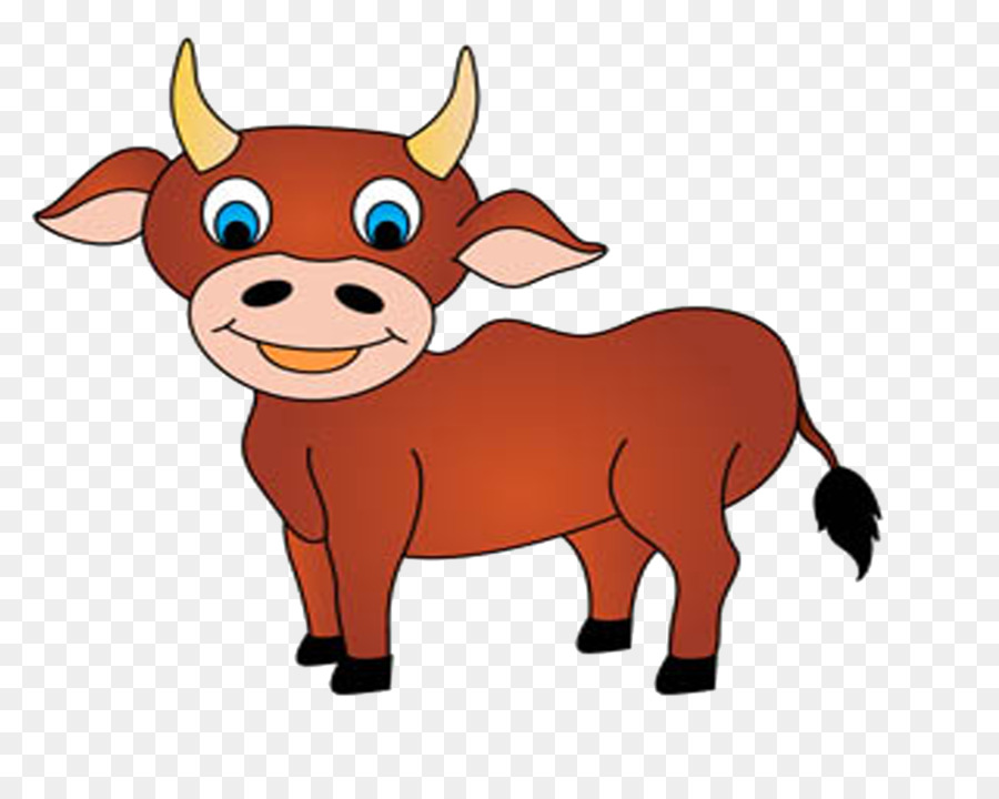 Vieh-Cartoon-Stier-Kalb - Geflügel und Vieh