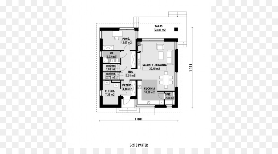 House Wohnfl Gable roof Floor plan - Haus