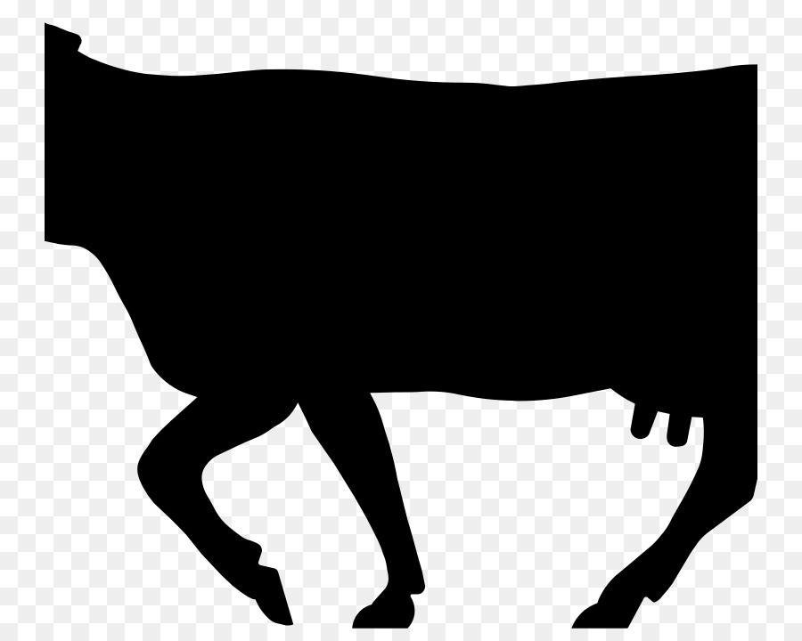 Rind Texas Longhorn, Angus-Rinder, Ochsen Milchkühe - Kuh Umriss
