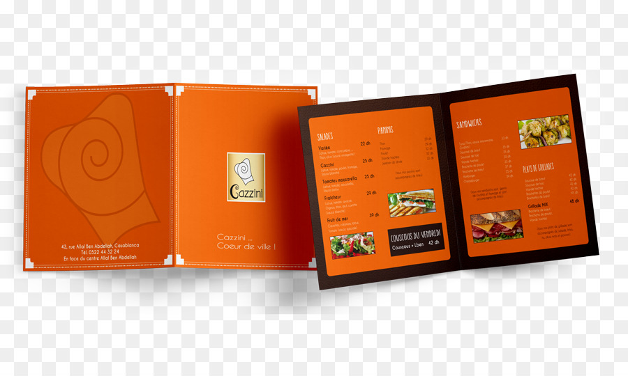 Agenzia di comunicazione Web Marrakech Graphic design CAZZINI - ristorante volantini