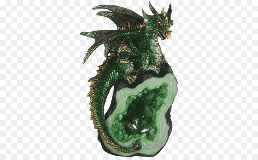 Dragon Figurine Di Cristallo Verde Statua - drago