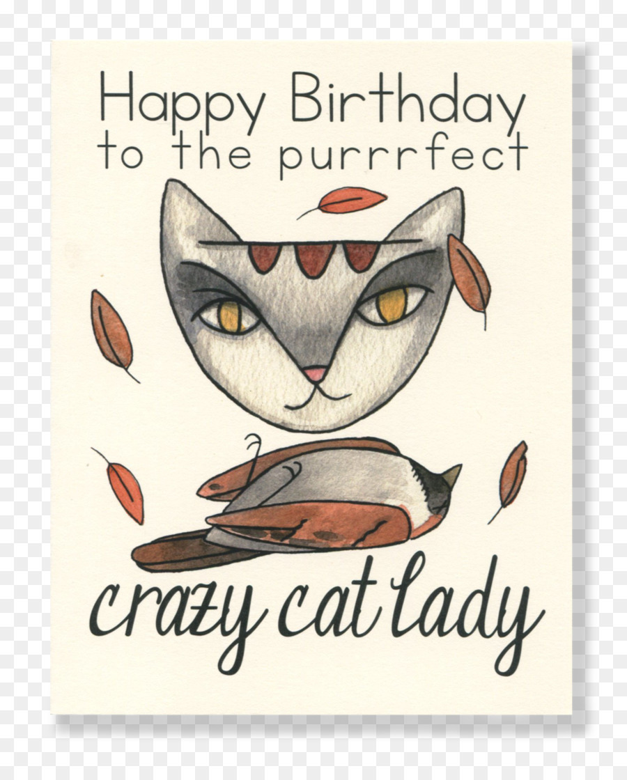 Mèo phụ nữ chúc Mừng Và Thẻ ghi Chú bánh Sinh nhật Happy Birthday to You - Sinh nhật