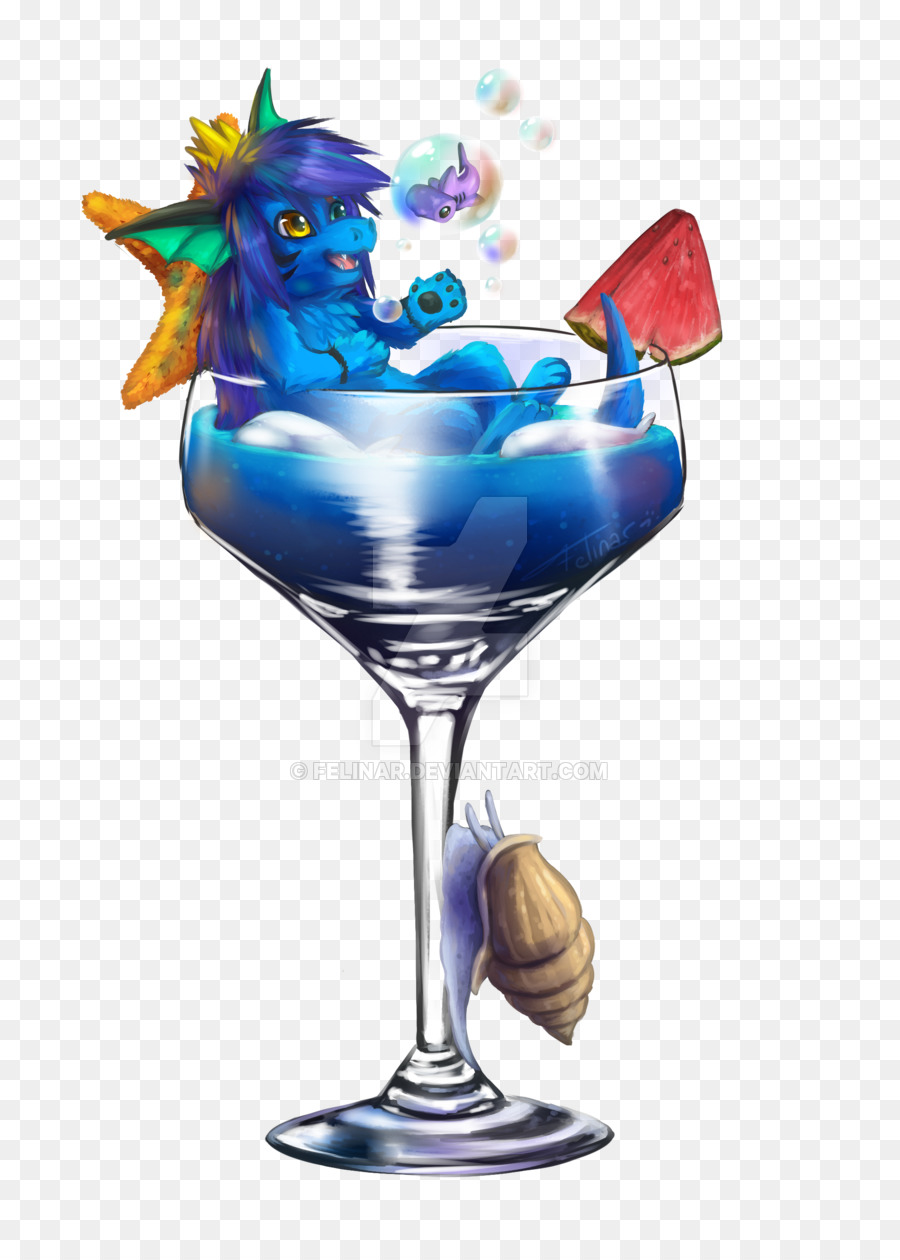 Blue Hawaii Laguna Blu bicchiere di Vino Cocktail guarnire - cocktail
