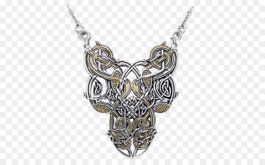 Medaillon Celtic knot Kelten Ohrring Halskette - Halskette