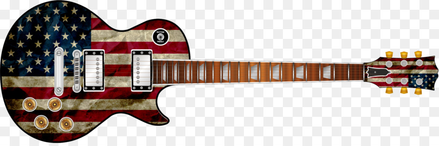 Electric guitar Acoustic guitar Vier Gibson Les Paul - E Gitarre