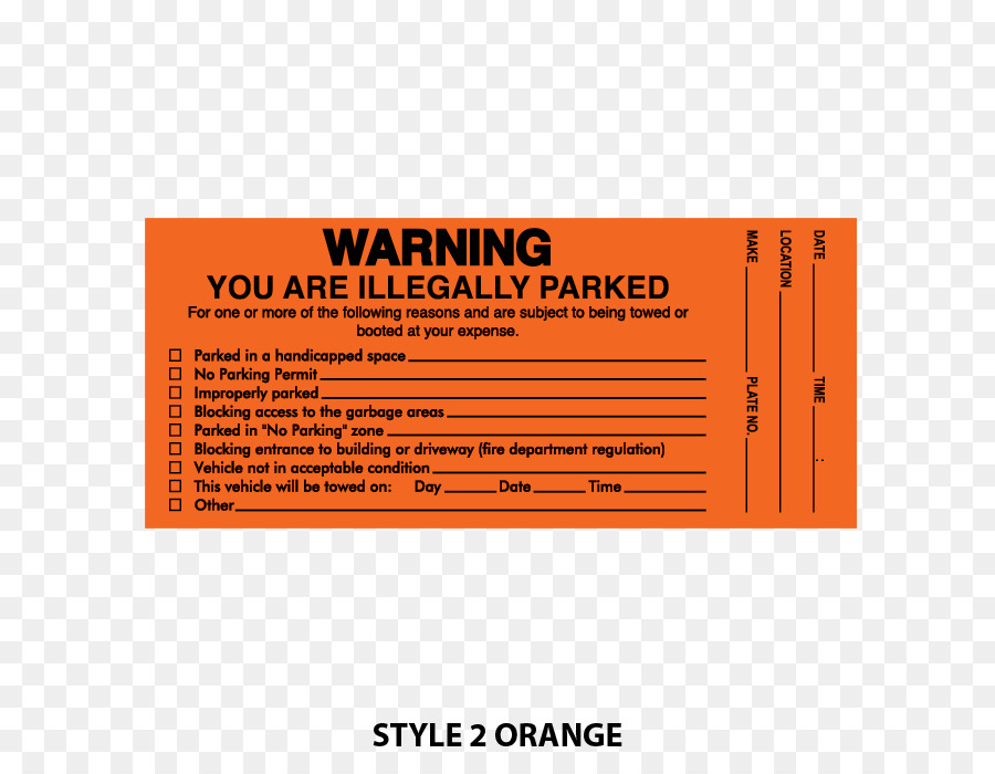 Parcheggio violazione Adesivo etichetta di Avvertimento Decalcomania - altri