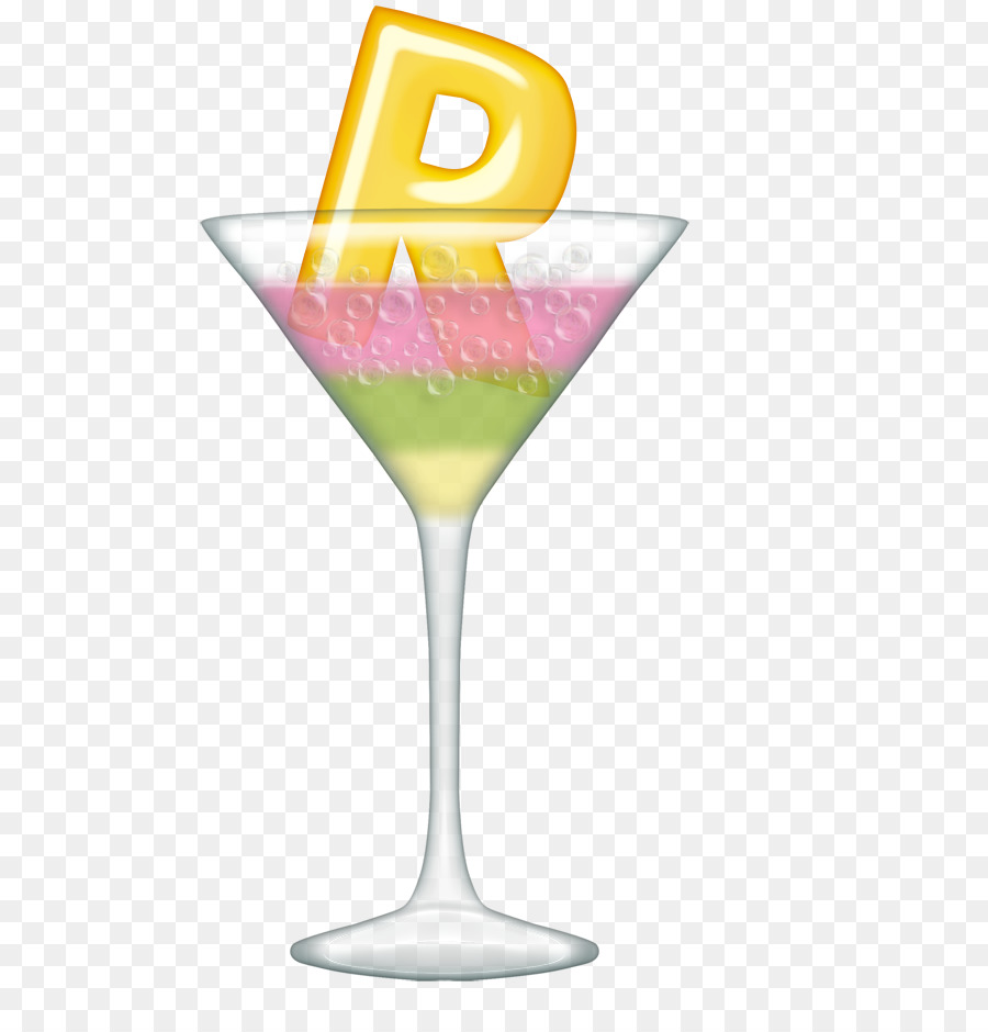 Cocktail-Garnitur Buchstaben Alphabet Martini - R