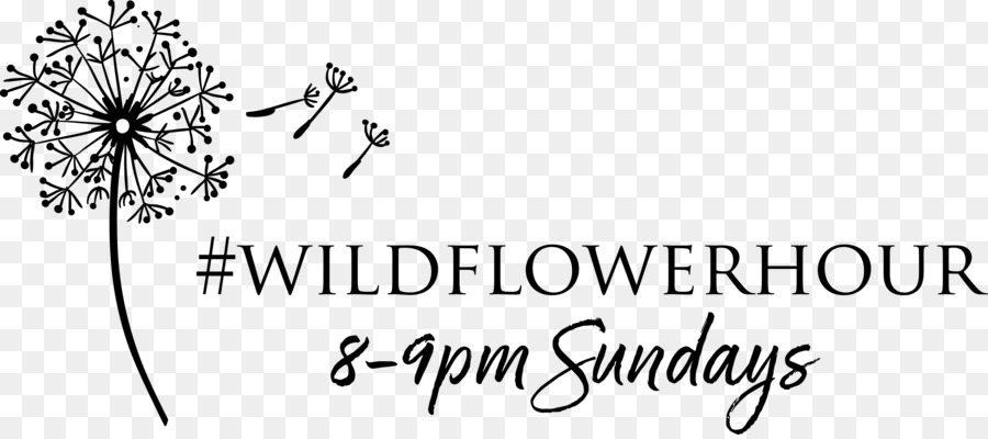 Wildflower in bianco e Nero Borages - fiore