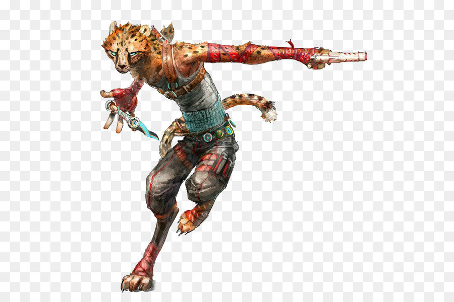 Cheetah Tabaxi họ mèo Khái niệm nghệ thuật - con báo