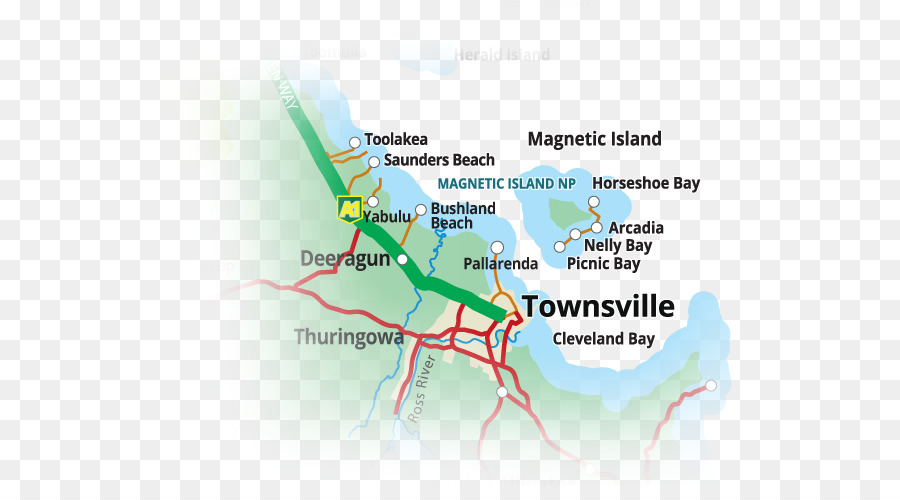 Karte Von Townsville, Cairns - Reise Broschüre design