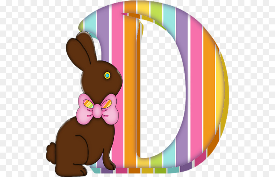 Easter Bunny Clip nghệ thuật - sô cô la chữ d