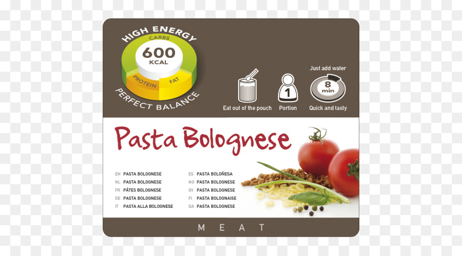 Pasta Bolognese-sauce Carbonara-Camping Nahrung Vegetarische Küche - Frühstück