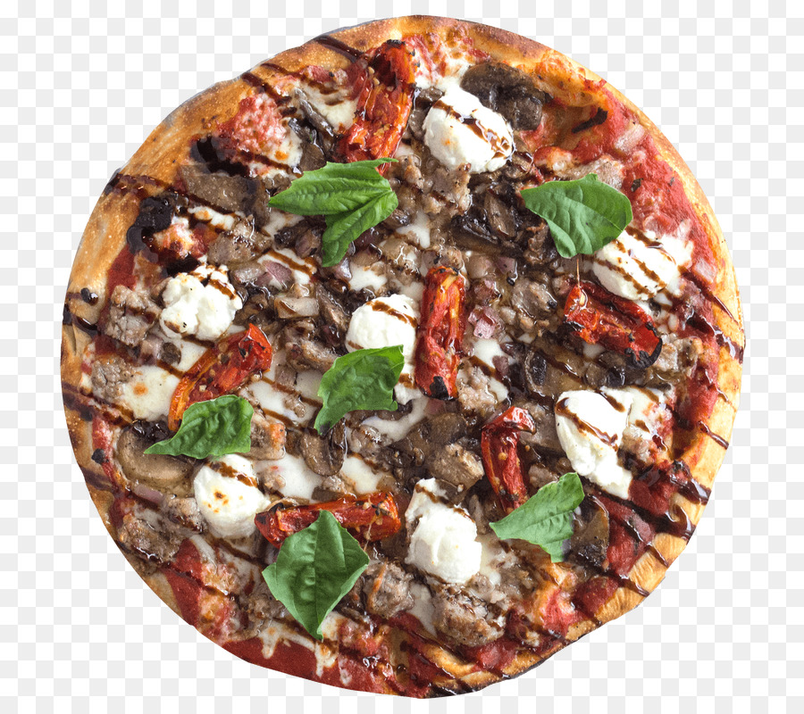 Italienische Küche der sizilianischen Pizza Ziegenkäse im California-Stil - Pizza
