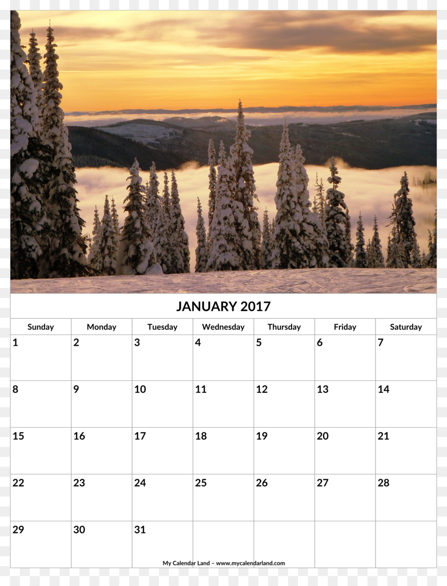 Kalender Winter Landschaft Schnee-Sonnenwende - Winter