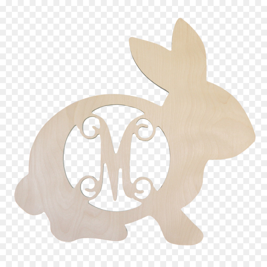 Coniglio Coniglietto Di Pasqua In Legno Monogram - coniglio