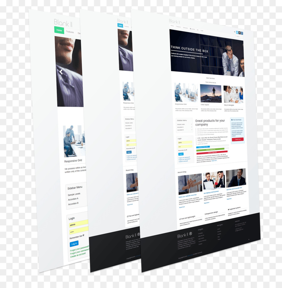 Responsive web-Template-design-Zusammenfassung Joomla Lebenslauf - Punkt Blank