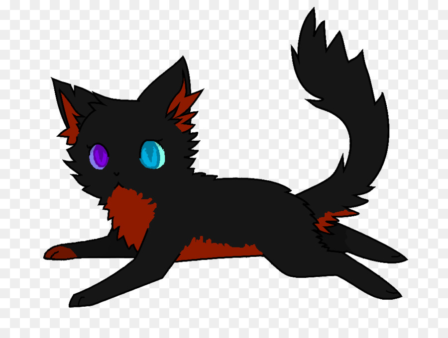 Gatto nero Gattino Baffi del Cane - gattino