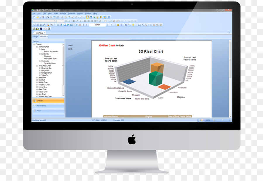 Crystal Reports Business Software Per Computer Pubblicitario - attività commerciale