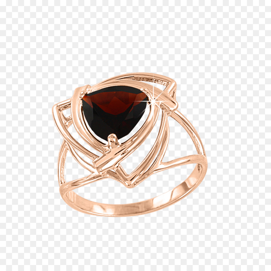 Rubinrot-Rotgold Ring Granat Industrial design - Rubin