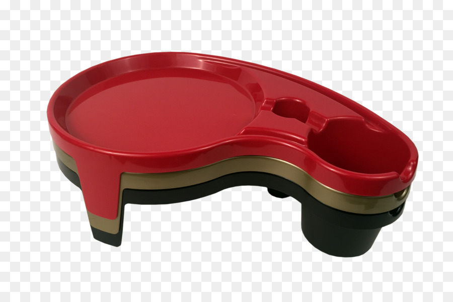 Platte Kunststoff Glas Picknick - Rot Gold