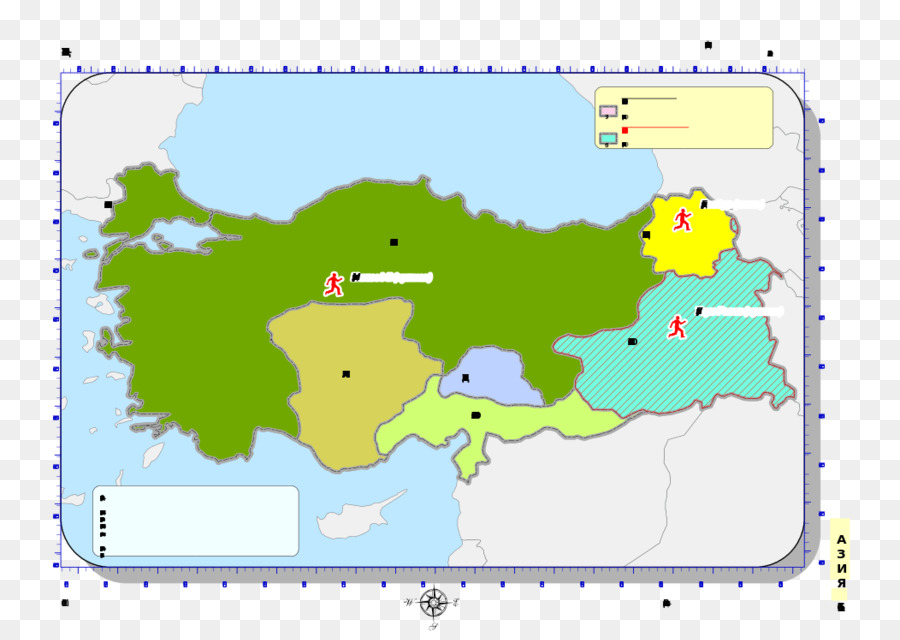 Bandiera della Turchia Mappa Vettoriale - mappa