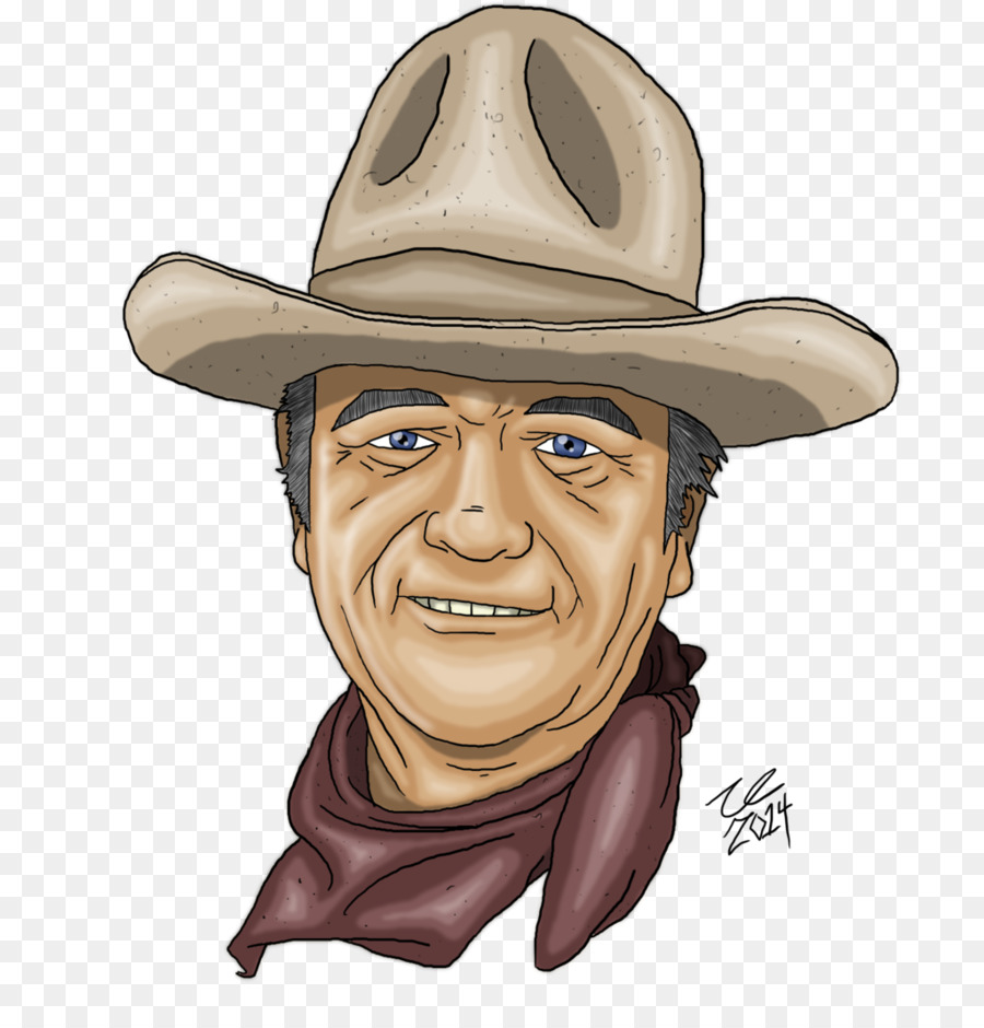 Cowboy Hut von Fedora Cartoon - John Wayne