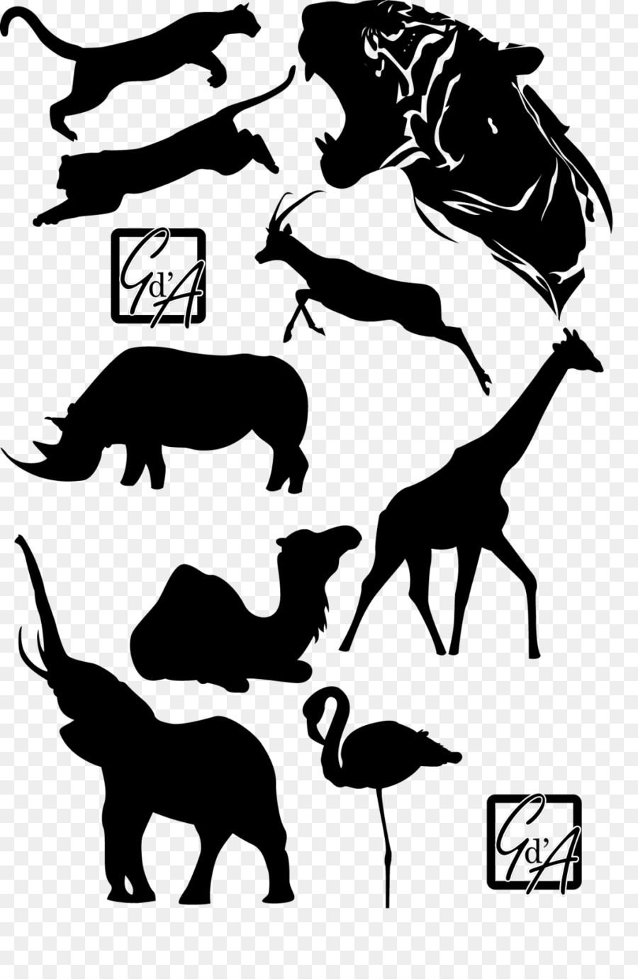 Mustang Dog Pack Tier Silhouette Clip art - illustrator Pinsel