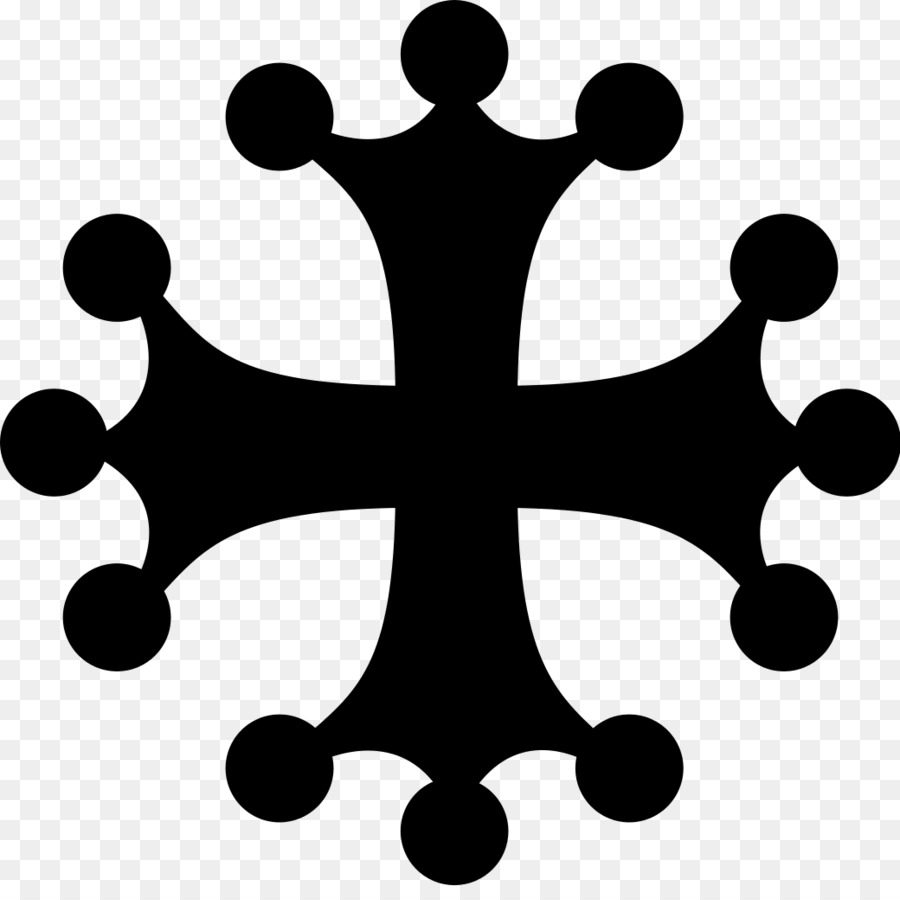 Okzitanisch Kreuz als Symbol christlichen Kreuz Heraldik - Symbol