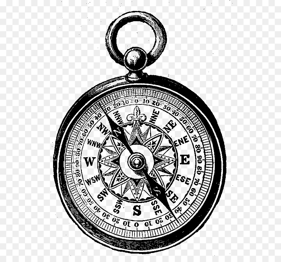 Kompass-Zeichnung Karte - Kompass