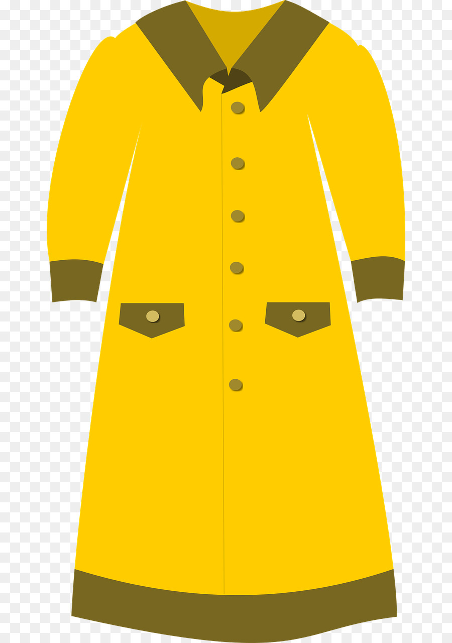 Gelben Kleid Mode Mantel Clip-art - Kleid