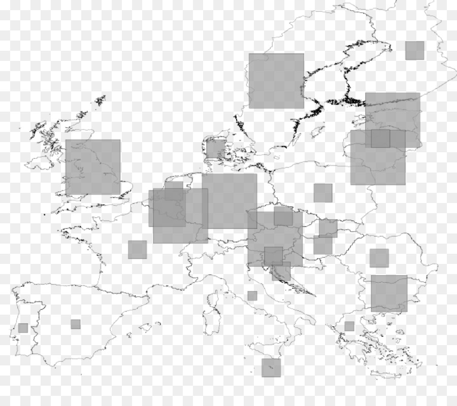 Europa mappa Vuoto Modello - linea