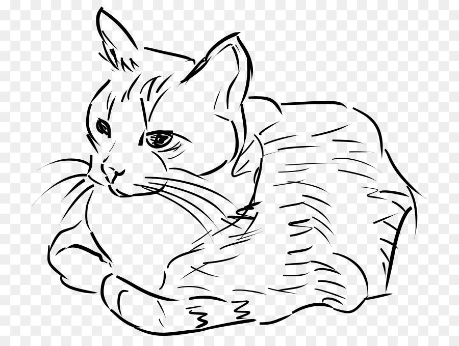 Cat Line art Zeichnung Clip art - Katze
