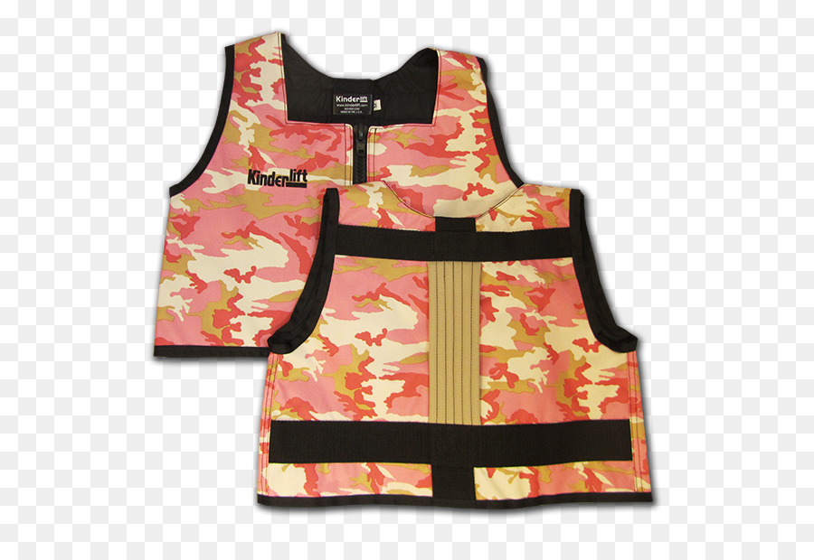 Gilets Camouflage-Kleidung Rosa Ärmelloses shirt - Reißverschluss