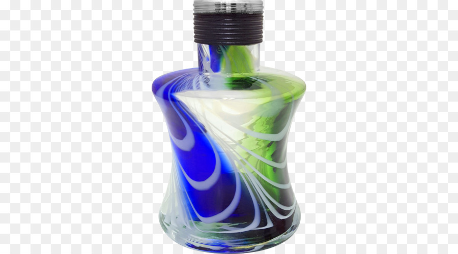 Likör Flasche aus Glas Kobalt blau - Glas