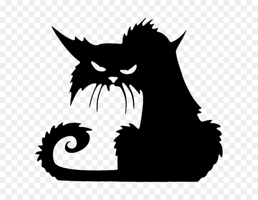 Black cat Kitten Le Chat Noir Decalcomania - gatto