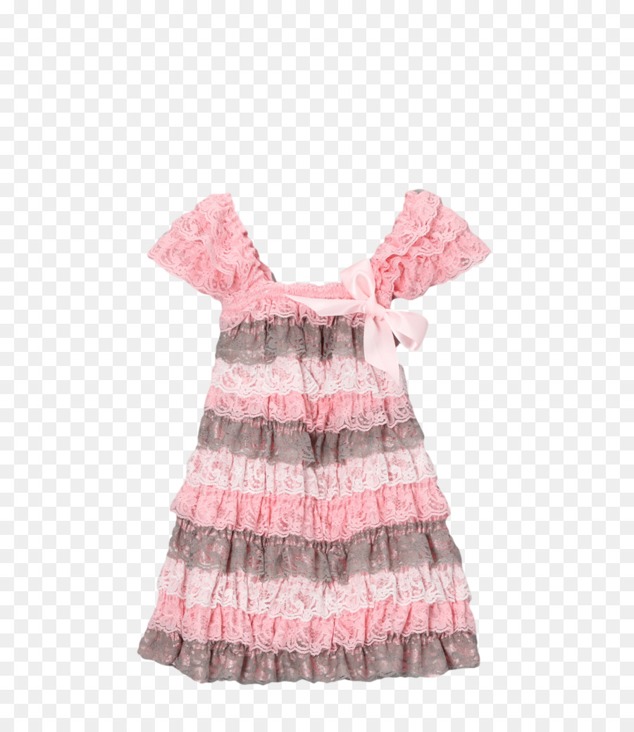 Rüschen Ärmel-Pink-M Nachtwäsche Kleid - Kleid