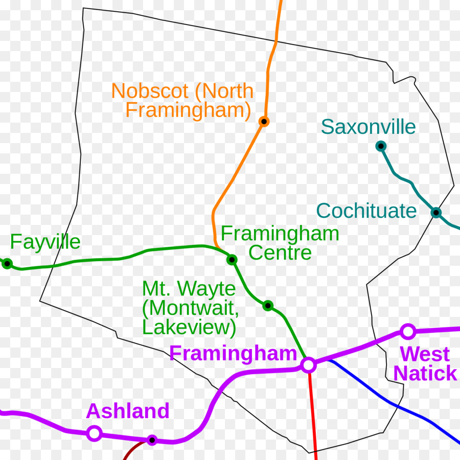 Framingham station Saxonville Natick Fitchburg Nobscot - orange Zweig