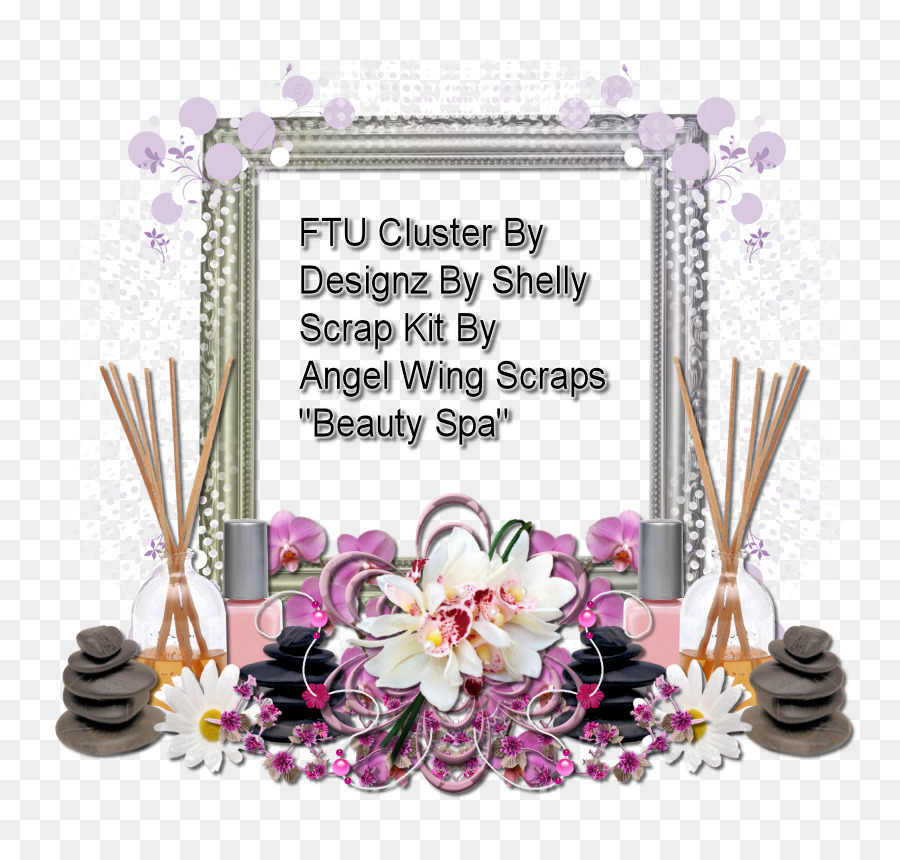 Bilderrahmen Florales design Digitale scrapbooking-Papier - Spa Beauty